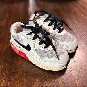 Nike Air Max Black Red White Toddler Sneakers Walker Shoes‎ 8C